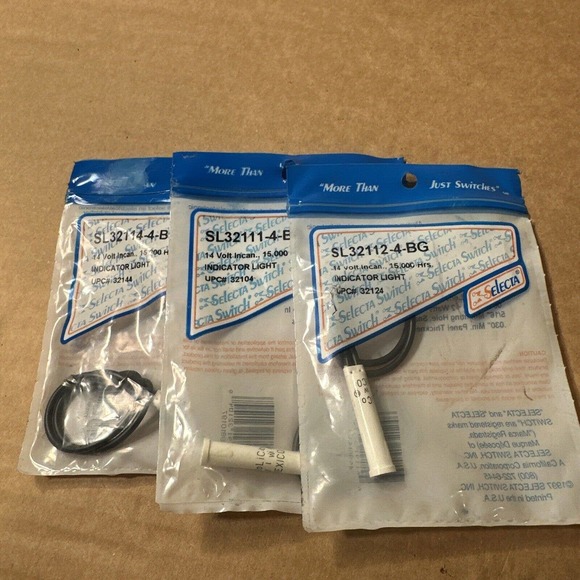 (NEW - LOT 3) SELECTA SL53211-6-BG 53216 125V White Flush Indicator Light - Picture 2 of 4